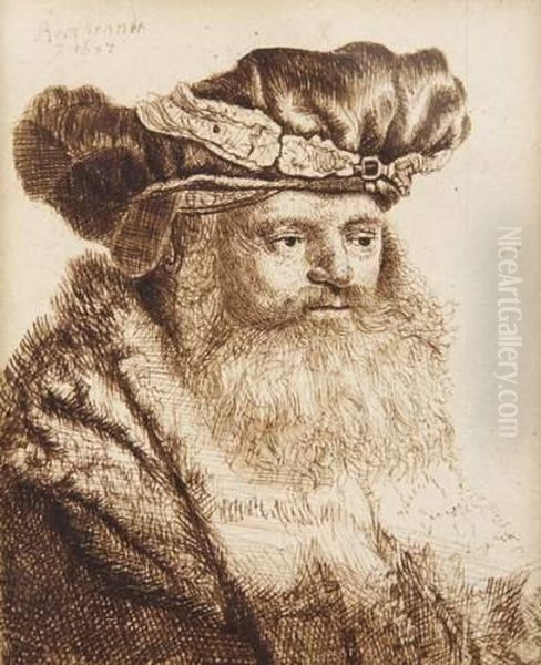 Tete De Juif Oil Painting by Harmenszoon van Rijn Rembrandt