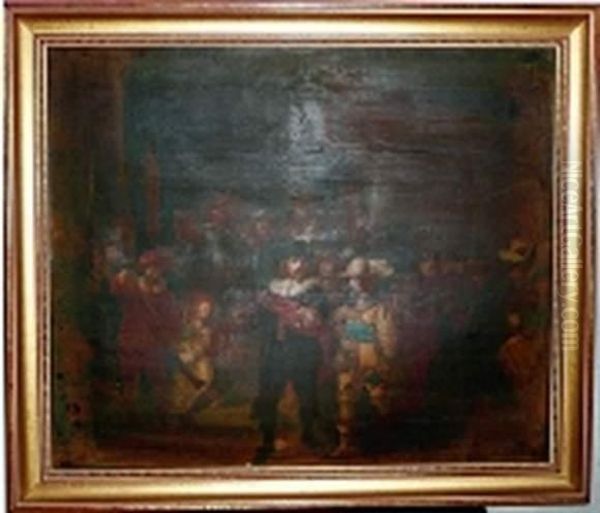  La Ronde De Nuit  Oil Painting by Harmenszoon van Rijn Rembrandt