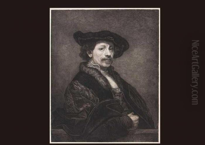 Self-portrait Oil Painting by Harmenszoon van Rijn Rembrandt