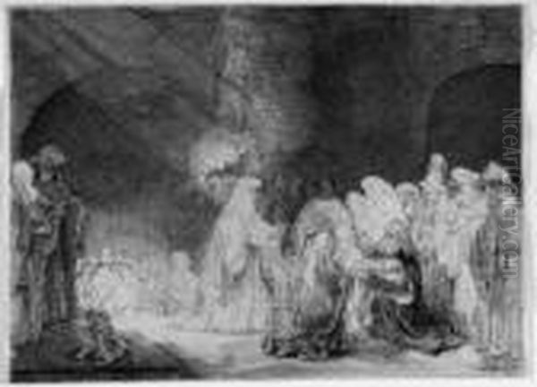 Die Darstellung Im Tempel Oil Painting by Harmenszoon van Rijn Rembrandt
