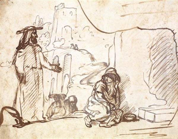 La Christ Apparaissant A Marie-madeleine Oil Painting by Harmenszoon van Rijn Rembrandt