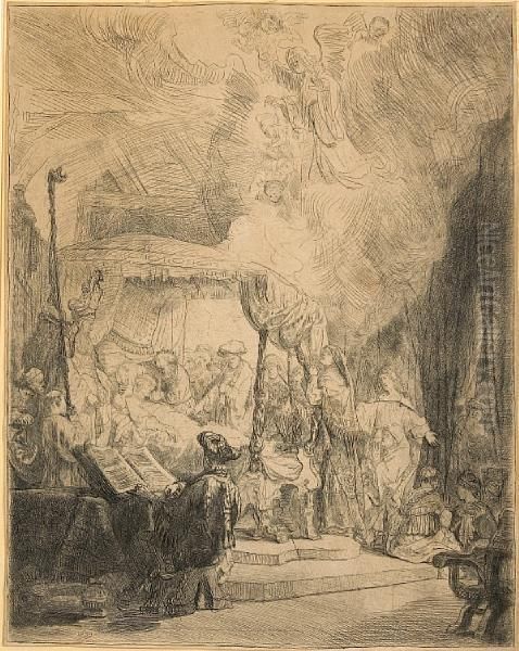 Death Of The Virgin Oil Painting by Harmenszoon van Rijn Rembrandt