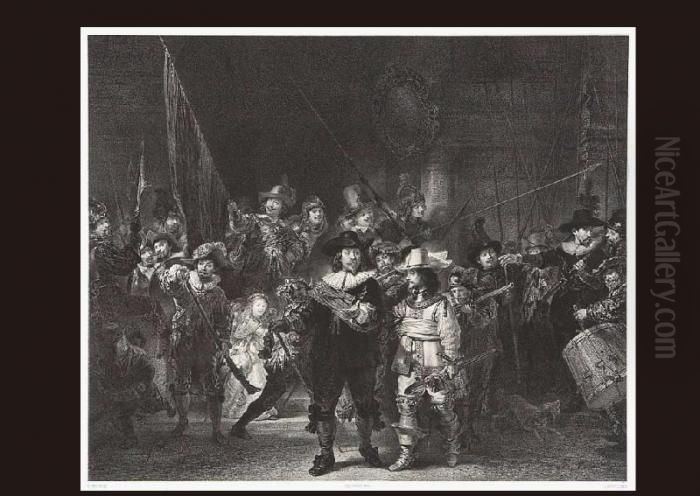 The Night Watch[a.mouilleron Oil Painting by Harmenszoon van Rijn Rembrandt