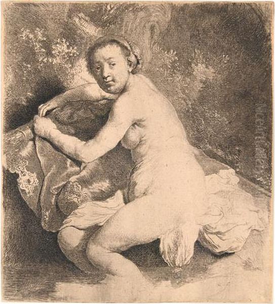 Diana At The Bath. Oil Painting by Harmenszoon van Rijn Rembrandt