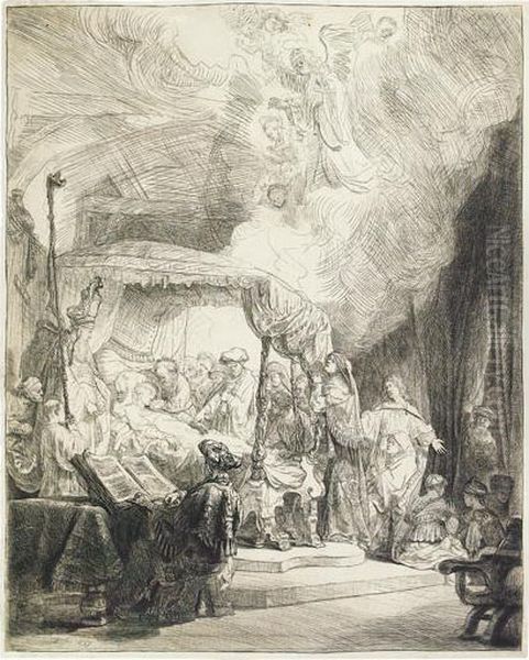 The Death Of The Virgin. Oil Painting by Harmenszoon van Rijn Rembrandt