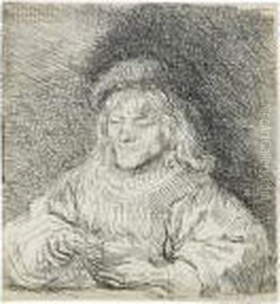 The Card Player. Oil Painting by Harmenszoon van Rijn Rembrandt