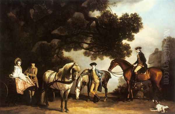 The Milbanke and Melbourne Families c. 1769 Oil Painting by George Stubbs