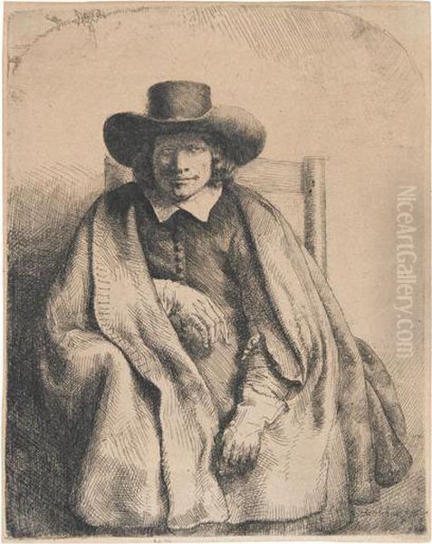 Clement De Jonghe, Printseller. Oil Painting by Harmenszoon van Rijn Rembrandt