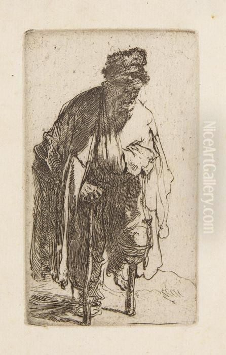 Der Stelzfus Oil Painting by Harmenszoon van Rijn Rembrandt