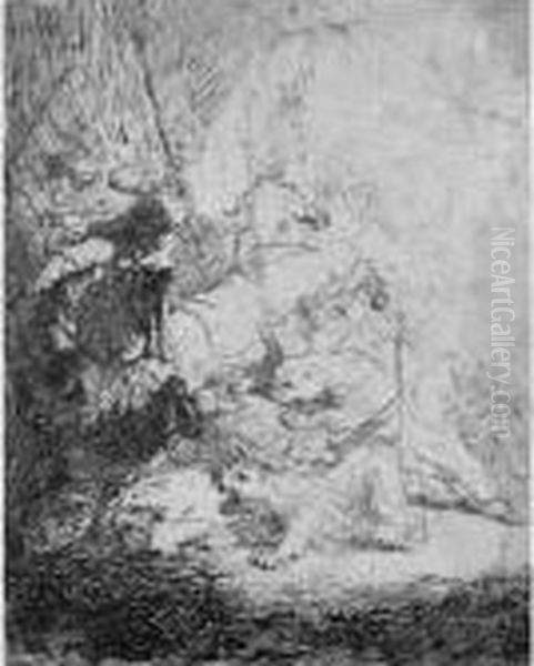 The Small Lion Hunt Oil Painting by Harmenszoon van Rijn Rembrandt