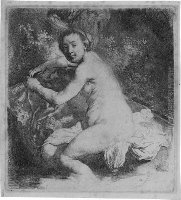 Diana At The Bath Oil Painting by Harmenszoon van Rijn Rembrandt