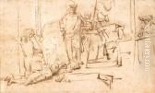 Scene De Jugement Oil Painting by Harmenszoon van Rijn Rembrandt