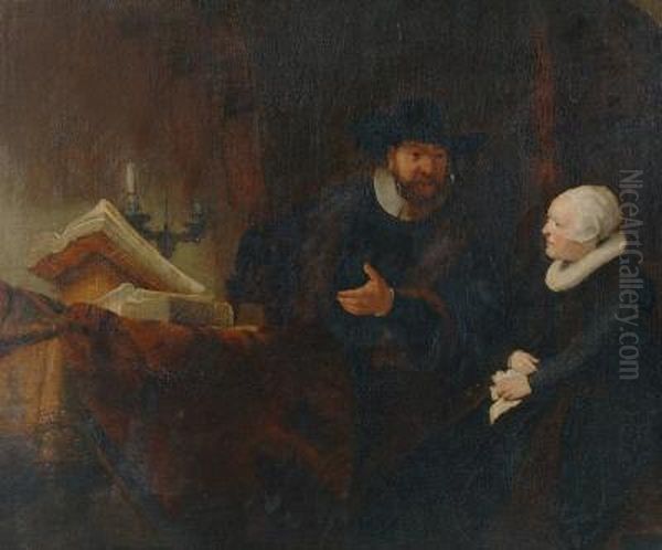 Doctor And Wife Oil Painting by Harmenszoon van Rijn Rembrandt
