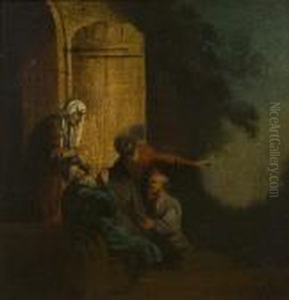 The Return Of Tobias Oil Painting by Harmenszoon van Rijn Rembrandt