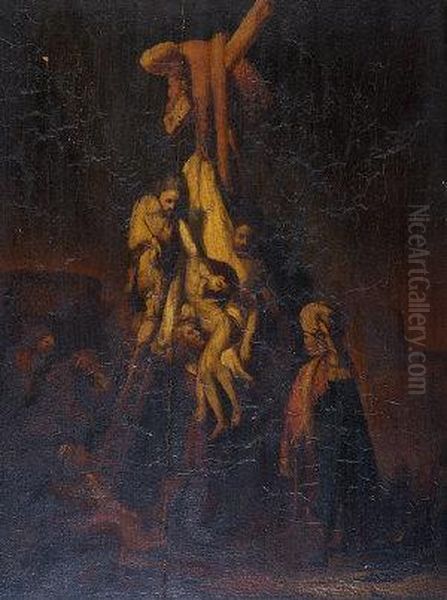 The Descent From The Cross Oil Painting by Harmenszoon van Rijn Rembrandt