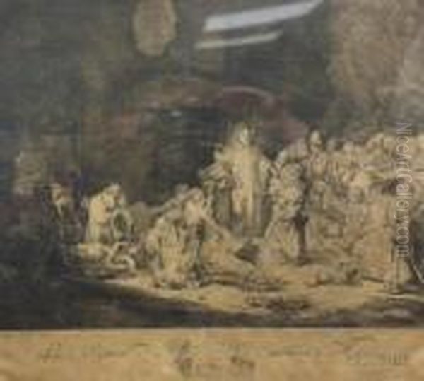 Hundred Gilder Print Oil Painting by Harmenszoon van Rijn Rembrandt