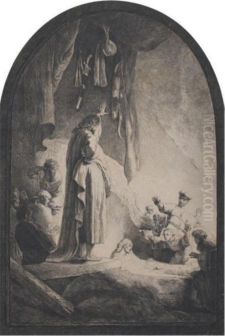 Raising Of Lazarus Oil Painting by Harmenszoon van Rijn Rembrandt