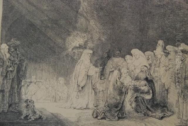Presentation Of Christ In The Temple Of Solomon Oil Painting by Harmenszoon van Rijn Rembrandt