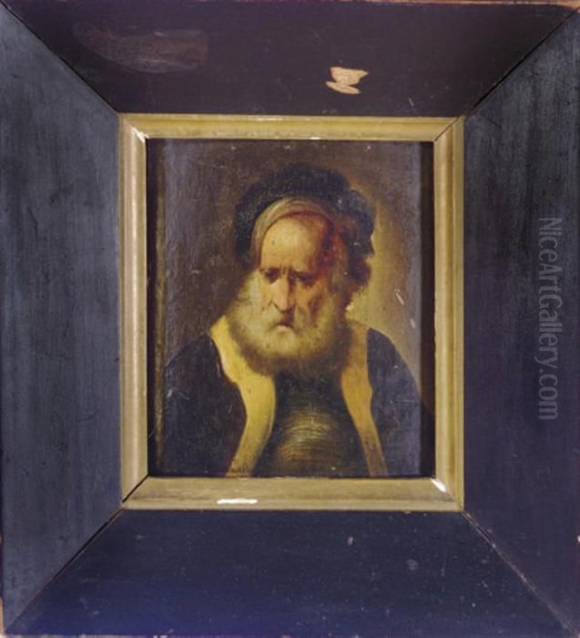Head Of An Old Man Oil Painting by Harmenszoon van Rijn Rembrandt