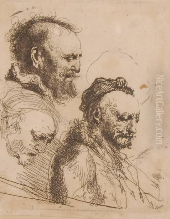 After Rembrandt Etching Oil Painting by Harmenszoon van Rijn Rembrandt