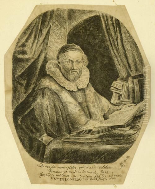 Jan Uijtenbogaert Oil Painting by Harmenszoon van Rijn Rembrandt