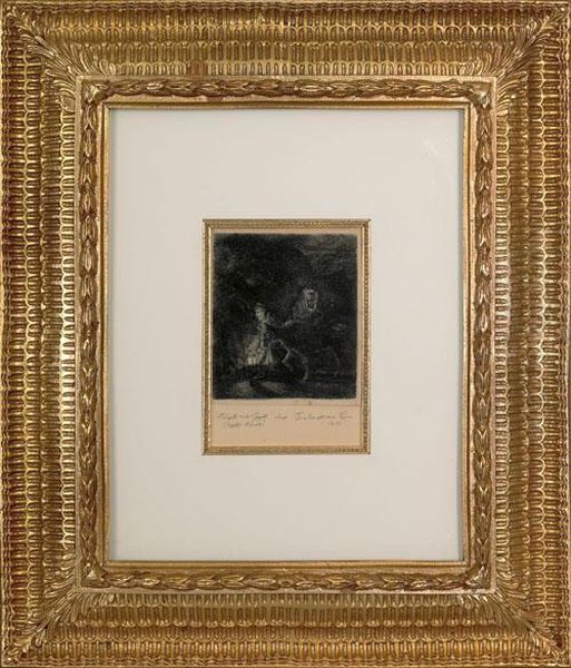 The Flight Into Egypt: A Night Piece Oil Painting by Harmenszoon van Rijn Rembrandt