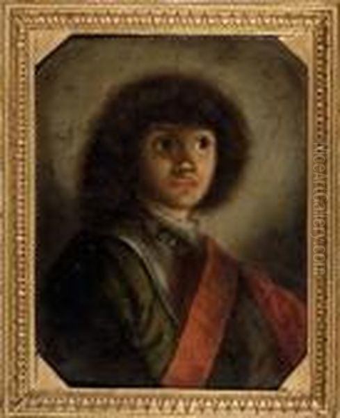 Portrat Eines Jungenmannes Mit Roter Scharpe Oil Painting by Harmenszoon van Rijn Rembrandt