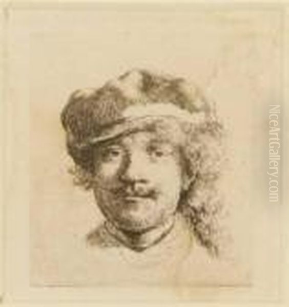 Self Portrait Oil Painting by Harmenszoon van Rijn Rembrandt