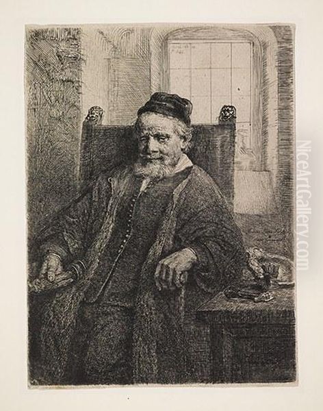 Jan Lutma Oil Painting by Harmenszoon van Rijn Rembrandt
