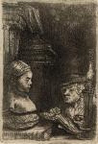 A Man Drawing From A Cast Oil Painting by Harmenszoon van Rijn Rembrandt