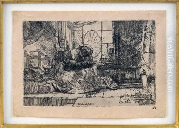 The Adoration Of The Shepherds Oil Painting by Harmenszoon van Rijn Rembrandt