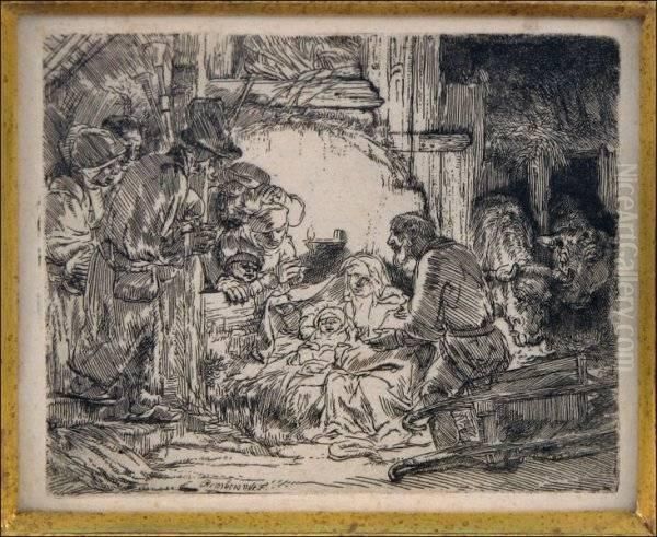 The Virgin And Child Withsnake Oil Painting by Harmenszoon van Rijn Rembrandt