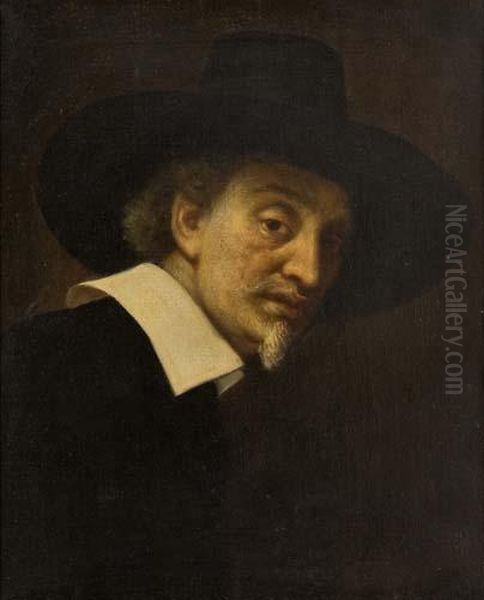 Herrenportrait Im Dreiviertelprofil Oil Painting by Harmenszoon van Rijn Rembrandt