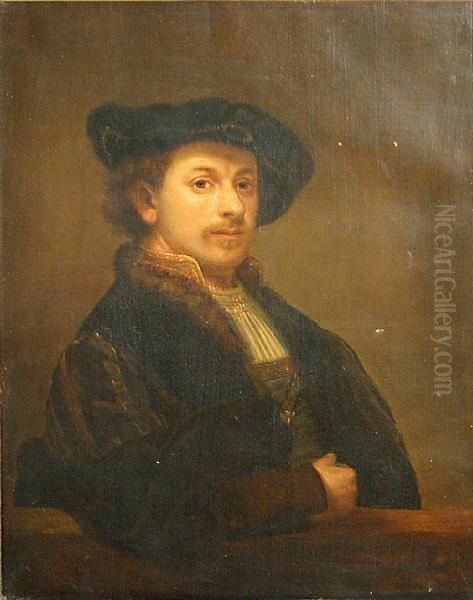 Self Portrait At The Age Of 34 Oil Painting by Harmenszoon van Rijn Rembrandt