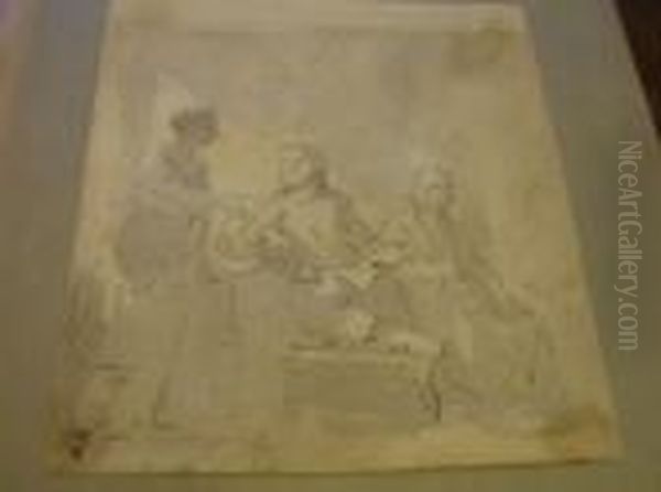 Christ In The House Of Mary And Martha Oil Painting by Harmenszoon van Rijn Rembrandt