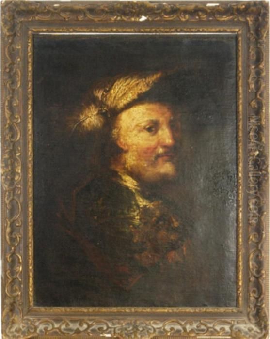 Head Of An Old Man Oil Painting by Harmenszoon van Rijn Rembrandt