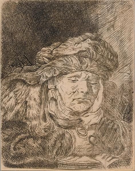 A Collection Oil Painting by Harmenszoon van Rijn Rembrandt