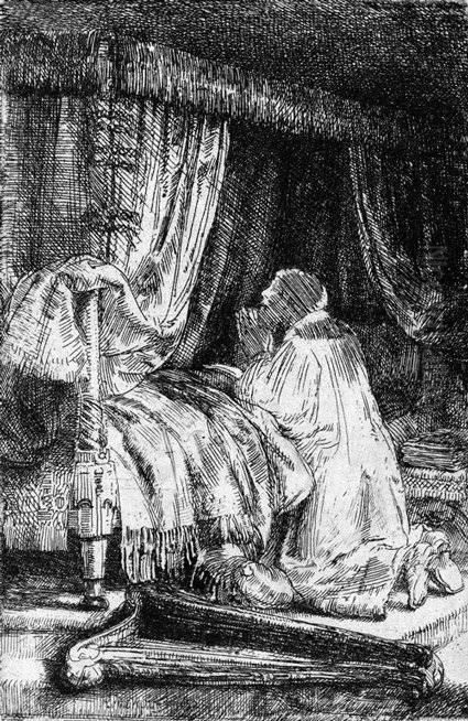 David Betend Oil Painting by Harmenszoon van Rijn Rembrandt