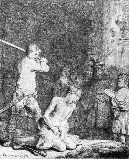 Die Enthauptung Johannes D Oil Painting by Harmenszoon van Rijn Rembrandt