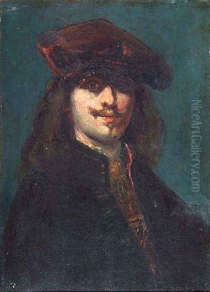 Bust Length Portrait Of A Gentleman Oil Painting by Harmenszoon van Rijn Rembrandt