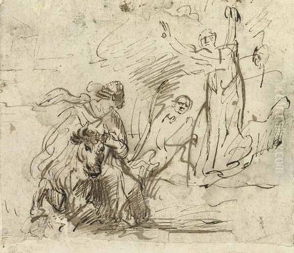 The Rape Of Europa Oil Painting by Harmenszoon van Rijn Rembrandt