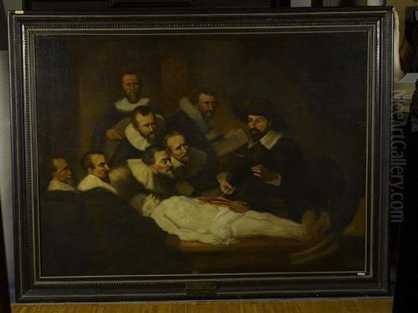 Die Anatomiestunde Des Dr. Nicolaes Tulp. Oil Painting by Harmenszoon van Rijn Rembrandt