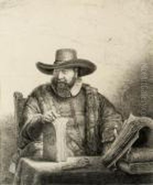 Cornelis Claesz. Anslo, Preacher (b., Holl. 271; H. 187) Oil Painting by Harmenszoon van Rijn Rembrandt