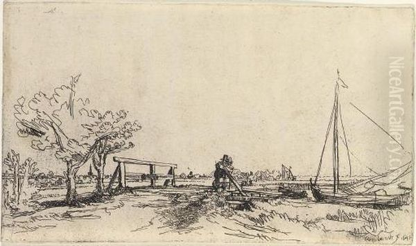 Six's Bridge (b., Holl. 208; H. 209) Oil Painting by Harmenszoon van Rijn Rembrandt