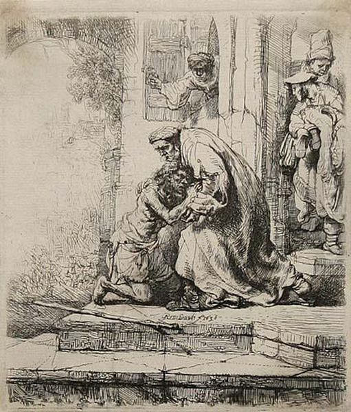 Il Ritorno Del Figliol Prodigo Oil Painting by Harmenszoon van Rijn Rembrandt