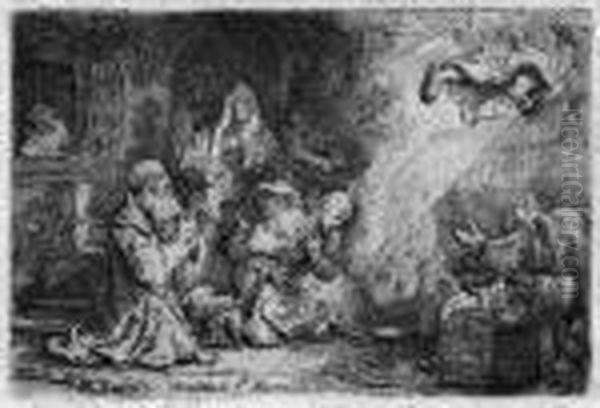 Ganz Ausgezeichneter, Gleichmasiger Druck Mit Randchen Oil Painting by Harmenszoon van Rijn Rembrandt