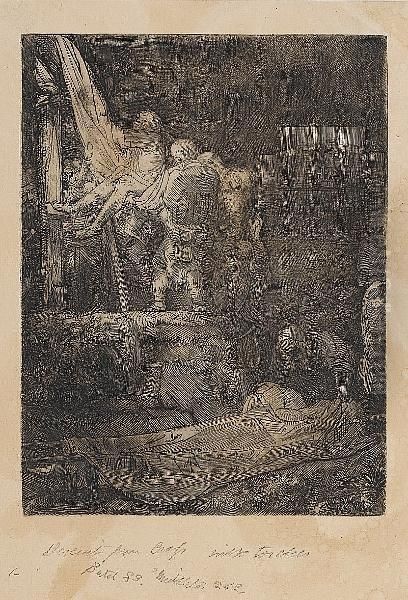 Descent From The Cross By Torchlight (bartsch 83) Oil Painting by Harmenszoon van Rijn Rembrandt