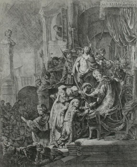 (ecce Homo), 1635 - 1636 Oil Painting by Harmenszoon van Rijn Rembrandt