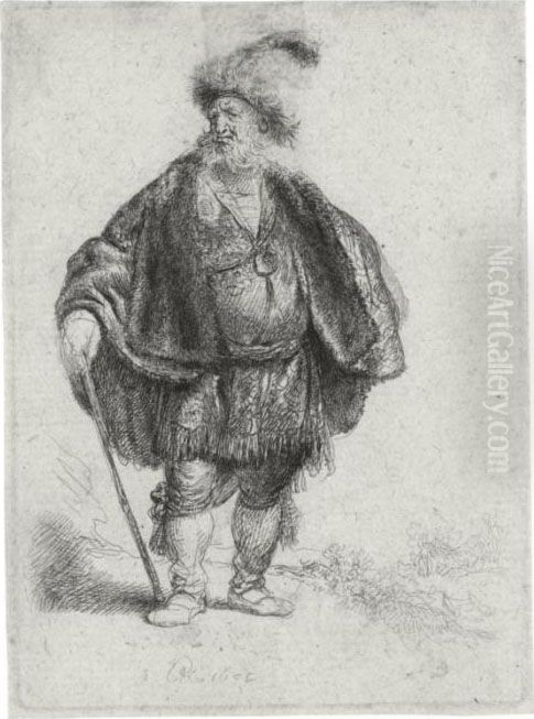 The Persian (b., Holl. 152; H. 93; Bb. 32-a) Oil Painting by Harmenszoon van Rijn Rembrandt
