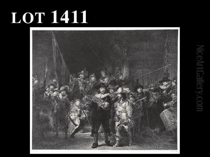 Night Watch(by A. Mouilleron) Oil Painting by Harmenszoon van Rijn Rembrandt